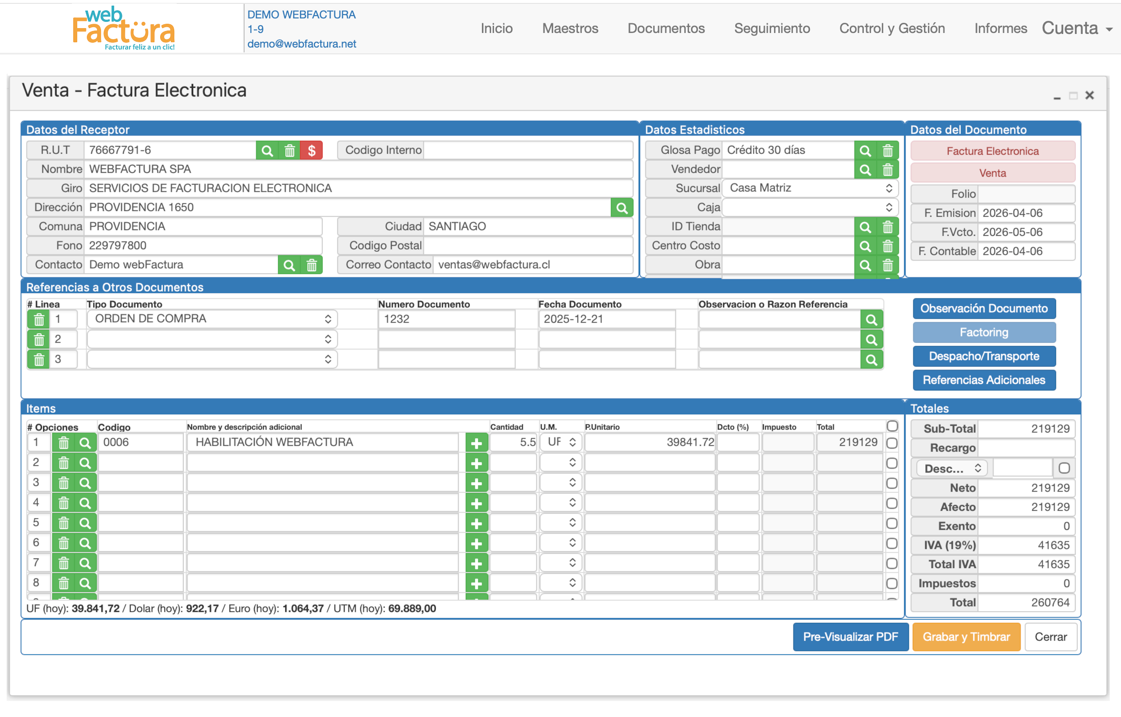 Facturador webFactura